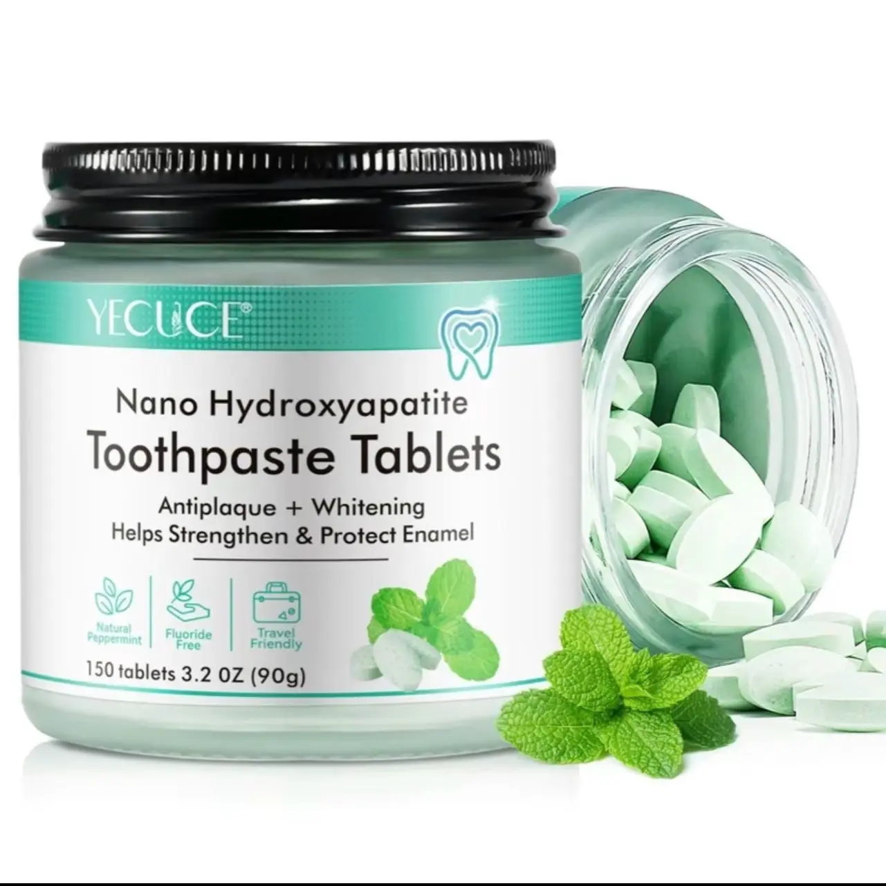 150pcs Nano Hydroxyapatite Toothpaste tablets , oral care toothpaste tablet for travel