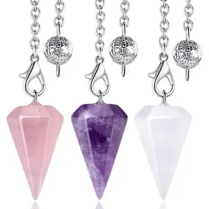Upgraded Version Divination Pendulum Kit - 3 Healing Crystals (Amethyst, Rose Quartz, Clear Quartz)| Reiki Energy, Witchcraft & Spiritual Practice  PendulumReading AskYourPendulum ChakraBalancing DivinationTools  CrystalCollector CrystalAesthetic