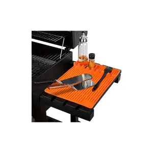 Silicone Grill Tools Mat for Blackstone, Large Silicone Spatula Mat with Drip Pad for Outdoor Grill, Griddle Mat BBQ Grill Accessories - Side Shelf Mat Grill Pad for Blackstone Griddle Accessories