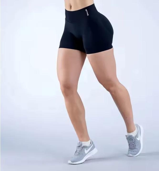 Impact Shorts with Logo Low Waist Seamless Yoga Shorts Scrunch Bum Gym Shorts Workout Biker Short Stretch Fitness Clothing