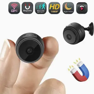 Mini A9 WiFi Home Security Camera, 1080P HD Night Vision Surveillance Cam, Motion Alert Portable Baby Monitor Nanny Camera