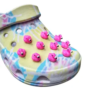 3D Resin Flamingo Shoe Charms