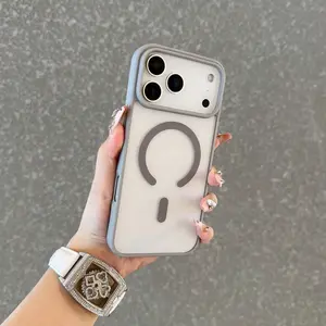 Compatible With IPhone 17, 16, 15, 14, 13, 12, 11 Pro Plus Max Series, Galaxy S25, S24, S23, S22 Series. New Solid Color Magnetic Phone Case With Shockproof Design and Wireless Charging Support. Unisex.
