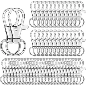 100 count Key Chain Clip Hooks Swivel Lanyard Snap Hook  Hooks for Lanyard Key Rings Crafting