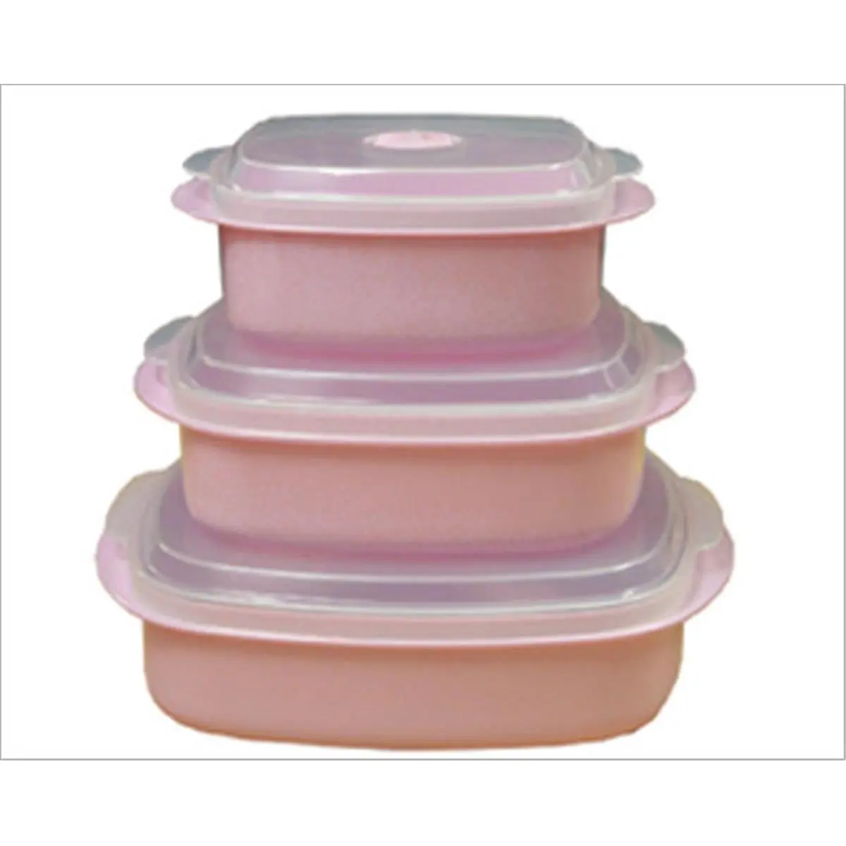 212 MAIN Reston Lloyd 20601 Multi-Size Plastic Microwave-Safe Kitchen Container Set with Secure Lids, Pink