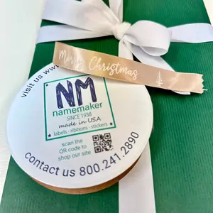 Wine or liquor forest green gift box set with Merry Christmas ribbon