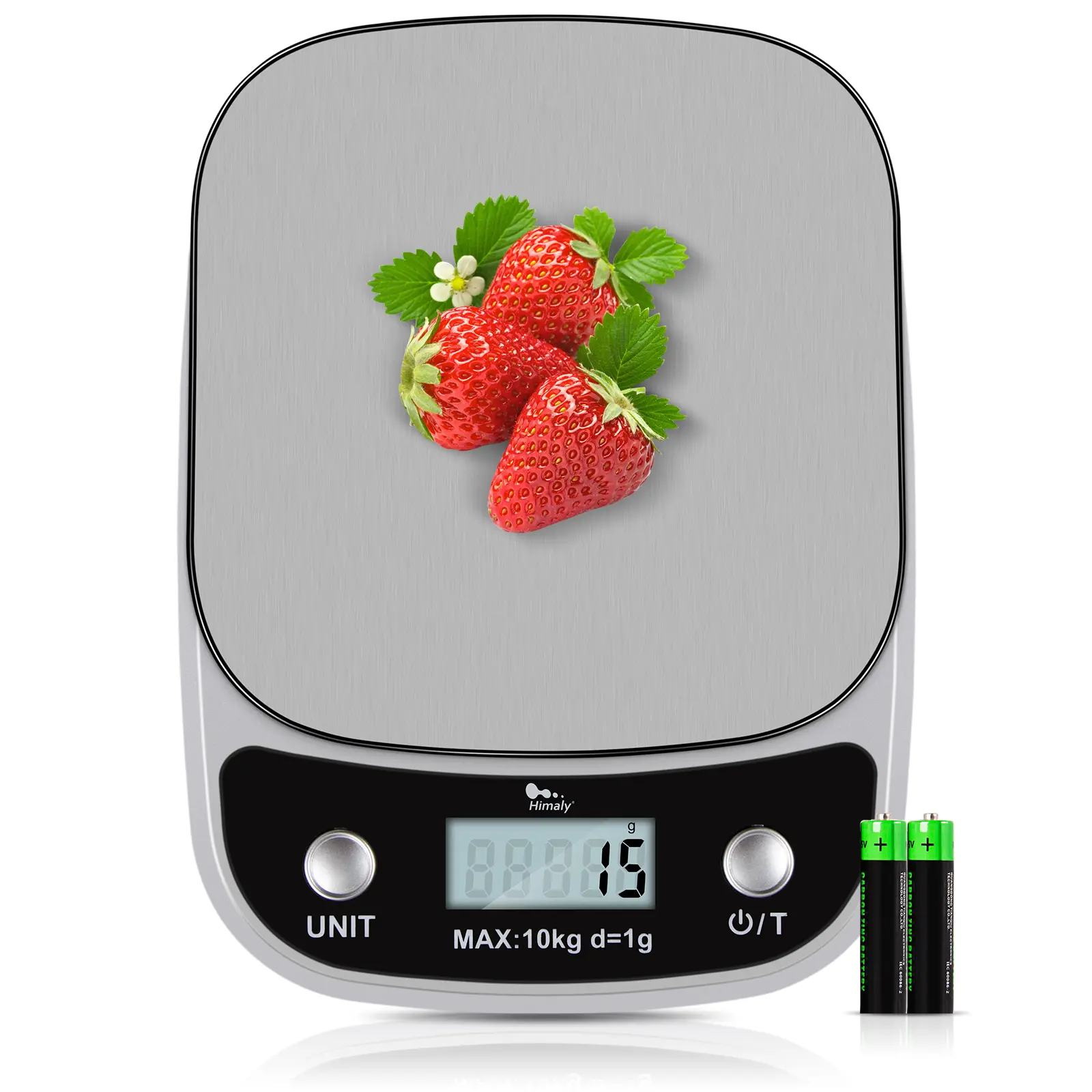 Digital Kitchen Food Scale, 10kg/22lb Electronic Cooking Scale with 1g Precision, Stainless Steel Platform, LCD Display, Tare Function, Multi-Unit