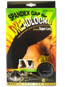 Qfitt Super Long Spandex Dreadlocks Cap #706 Black