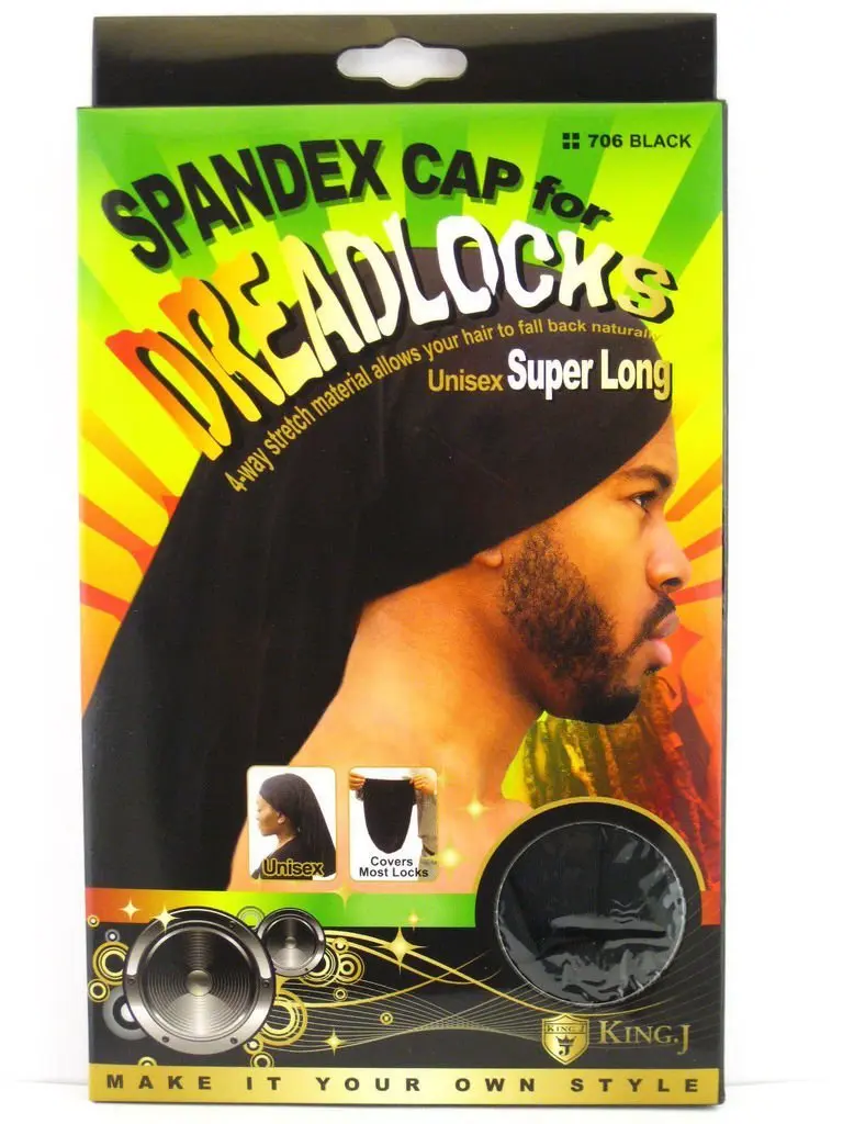 Qfitt Super Long Spandex Dreadlocks Cap #706 Black
