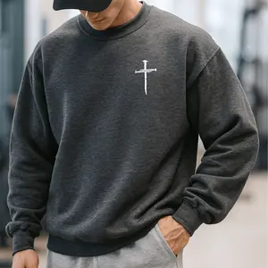Three Nail Cross Men's Christian Sweater Valentines Day Gift