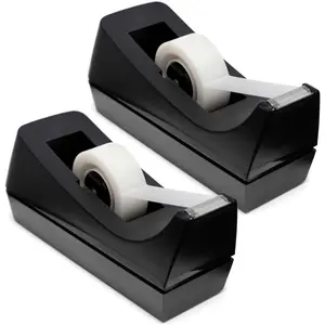Desktop Tape Dispenser with Non-Skid Base and Weighted Design-For Office, Home, School (Tape not Included) - 2 Pack