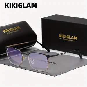 KIKIGLAM Unisex Superior Craftsmanship Fashion Casual Full-Frame plano Glasses, exquisite elegant Anti-Blue Light Plano lenses