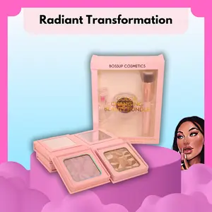 Radiant Transformation Kit - Color Changing Lip Oil + Black Color Changing Blush + Blending Brush - Makeup