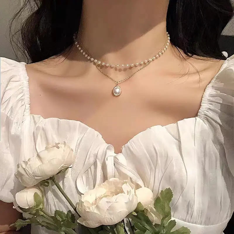 XL 002 Double layer Pearl Necklace
