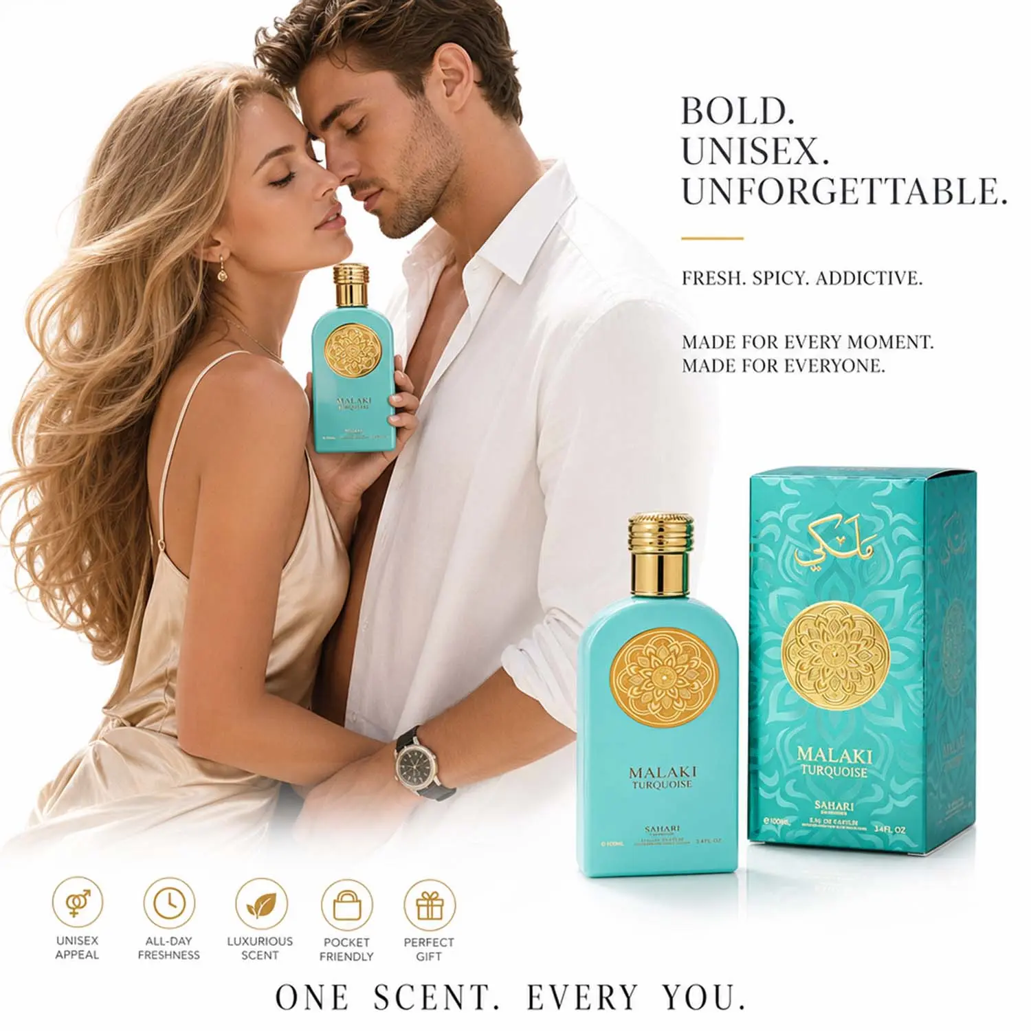 Pheromone Perfume Unisex, Infused with Premium Pheromone Formula, Long Lasting Fresh Floral Scent, Specially Crafted to Leave a Captivating Impression, Perfect for Romantic Evenings, Ideal Valentine's Day Gift 100ml