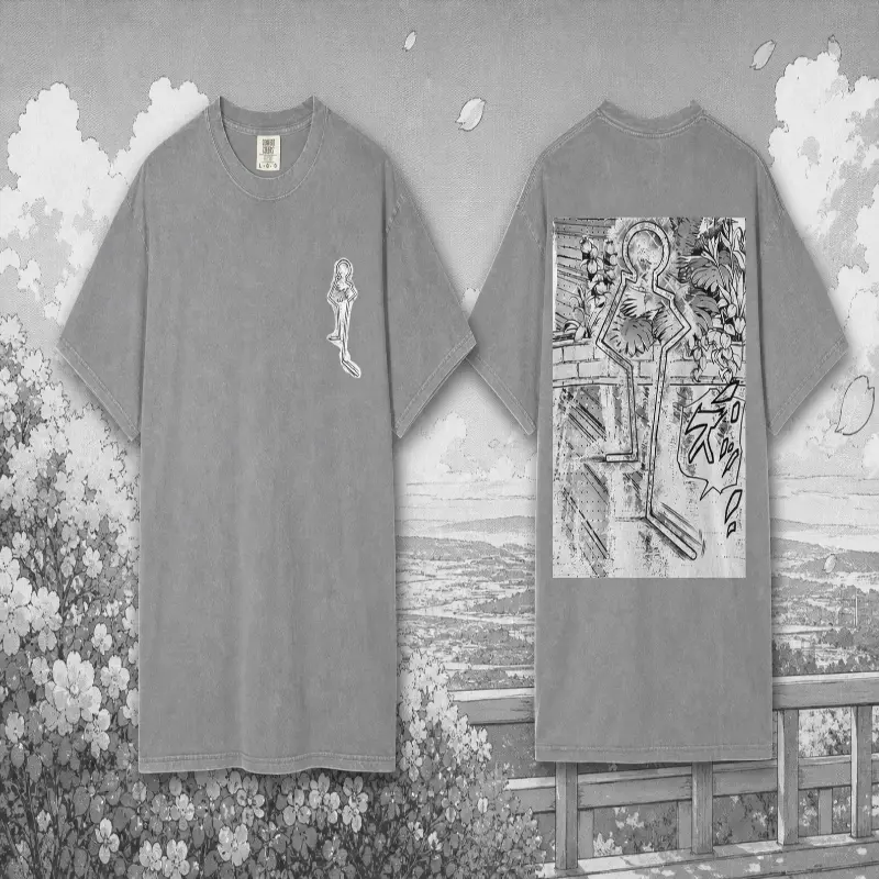 JoJoLands "John Rod"Anime Shirt, Organic Cotton Washed Tee, Bizarre Adventure Manga Graphic