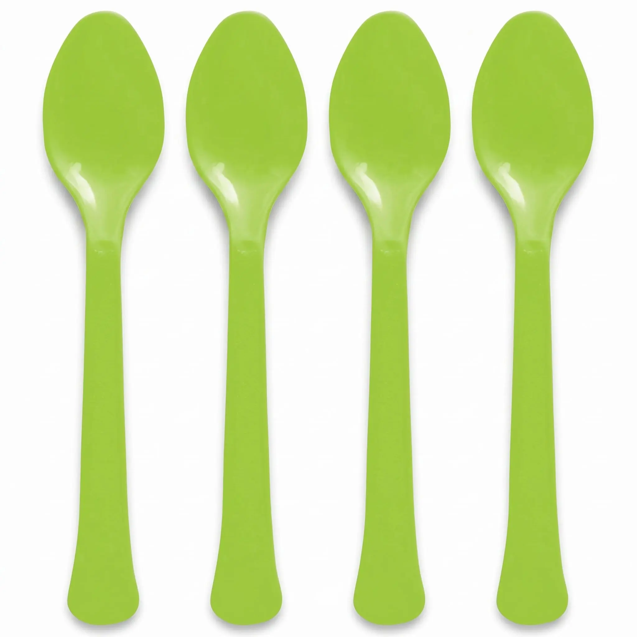 Kiwi Green Plastic Spoons - Solid Color Collection - 7.5 in.