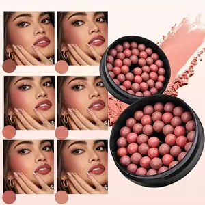 Lightweight Roll-On Blush - Natural Matte Waterproof & Buildable Coverage, Honey-Infused Powder Formula with Beads for izable Glow, Long-Lasting Portable Applicator - to Dark Brown Shades (Pink/Beige) - Ideal Gift
