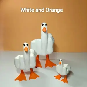 Quirky Duck-You Goose Figurine – Funny Meme-Inspired Desk Decor Statue for Office, Bookshelf & Gaming Setup | Unique Collectible Gift for Meme Lovers