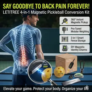 Say Goodbye to Back Pain!  100% Effective No-Bend Letitree Magnetic Pickleball Pickup System
