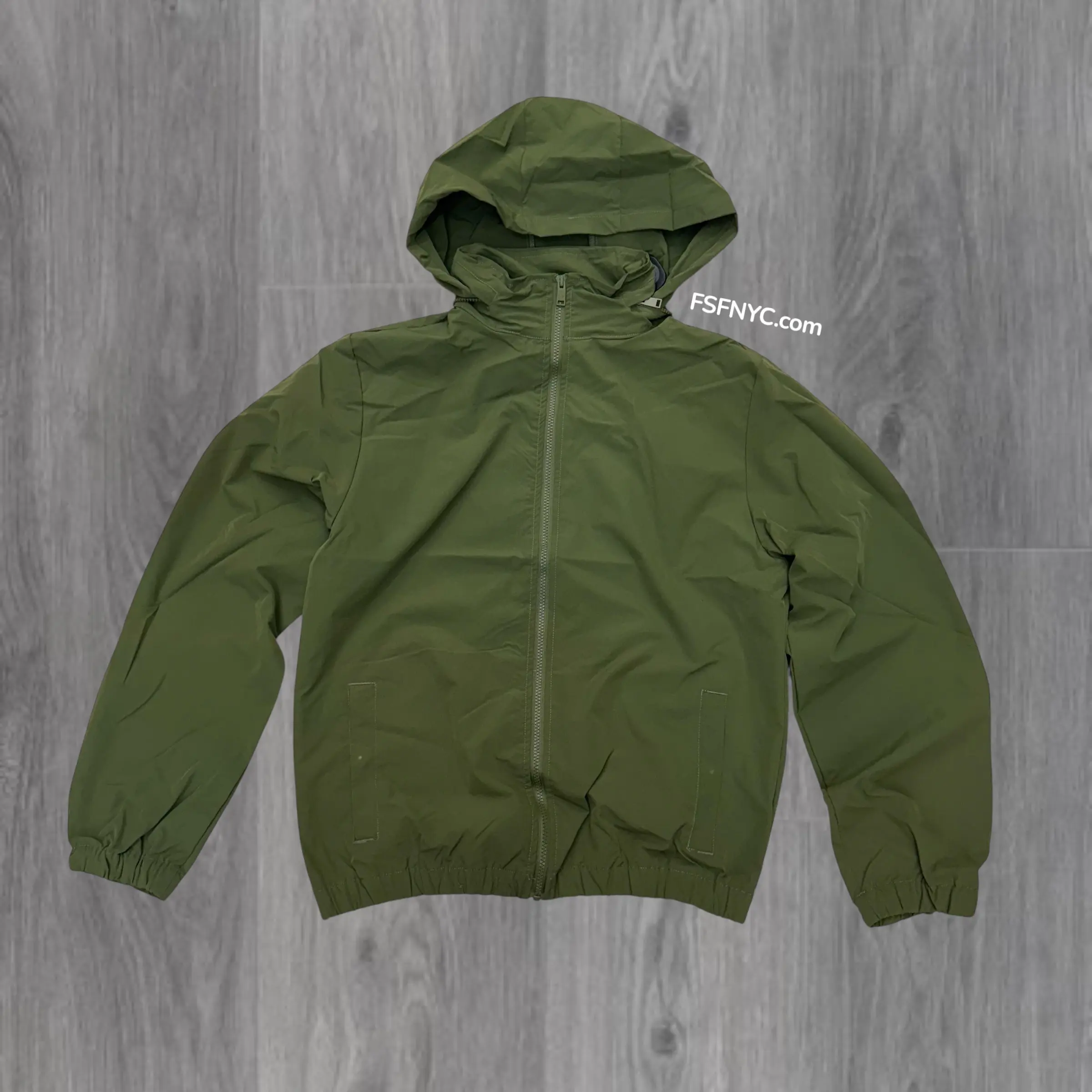 Rebel - SOLID WINDBREAKER JACKET - OLIVE - 100-524
