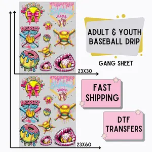 Softball Drip | Premade DTF Transfer Gang Sheet For Graphic Tees