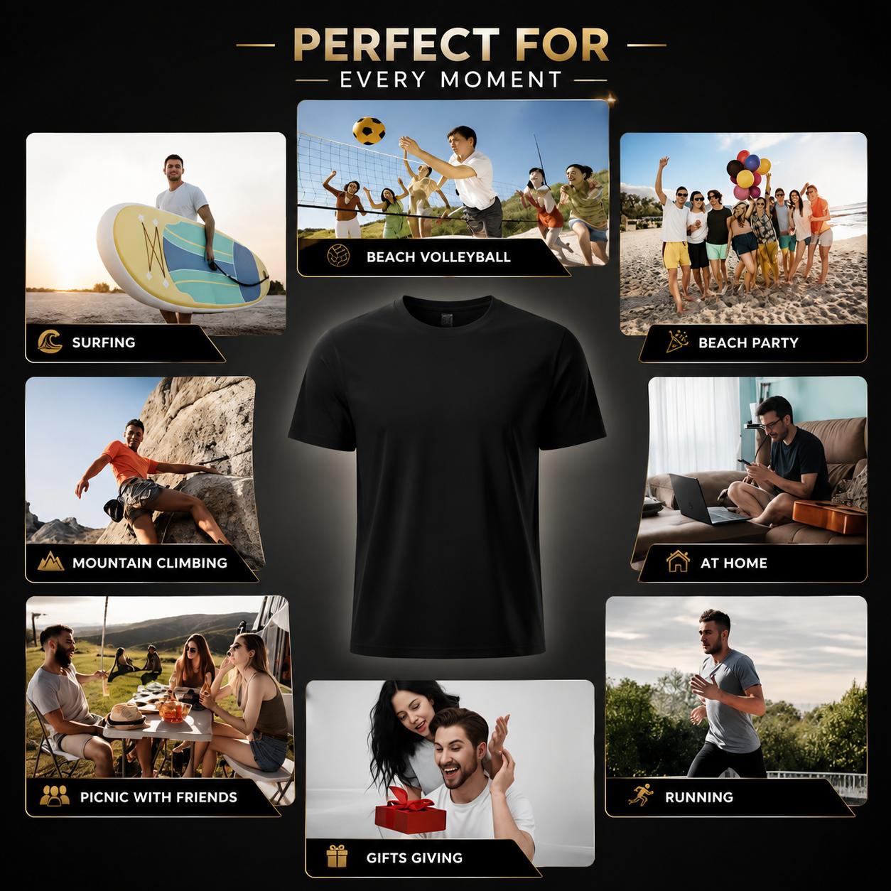 Thick Soft Breathable Cotton Graphic T-Shirt - Round Neck, Short Sleeves, Classic Casual Layer, Sarcastic "We're All in This Together Like Hostages" Humor Tee, Easy-Matching Streetwear for Sports & Outdoor Activities
