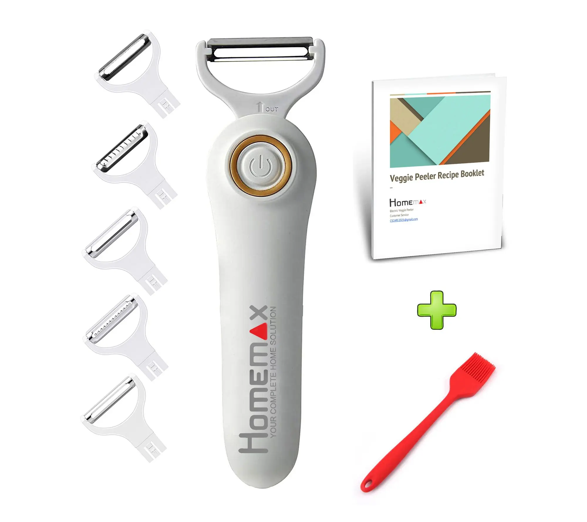 Homemax Cordless Electric Peeler with 5 Blades Homemax Cordless Electric Peeler with 5 Blades