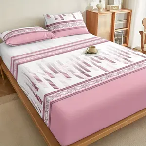 Three-Piece Bedding Set, Classic Durable Design, Single Twin Dormitory Bed, King Size Extra Large Bed, 3D Border, Anti-Slip