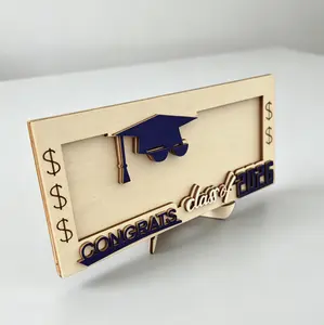 2026 Graduation Wooden Money Holder, Unique Cash Gift Box, Creative Graduation Present for Class of 2026 Seniors