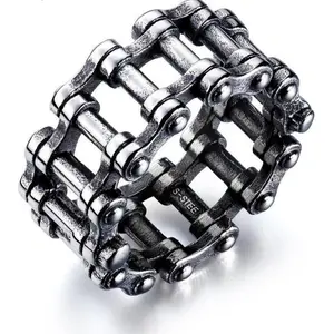 Popular personality bicycle chain ring alloy ring men's trendy men's motorcycle chain ring