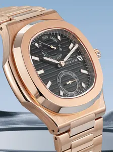 NAVIFLZ NFVZ 40mm Fashion Luxury New Square Men's Business Watch Waterproof Steel Bracelet Week Watch Male Clock Reloj Hombre Business Quartz Watches
