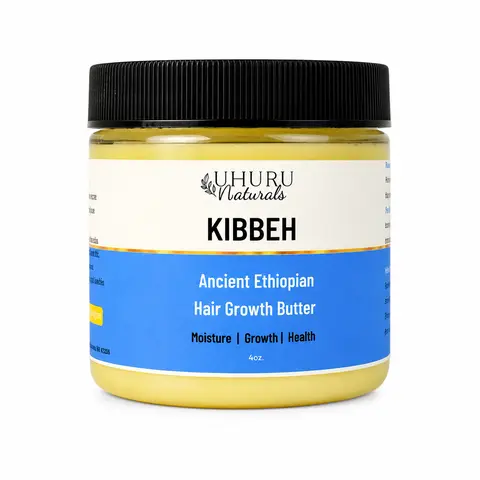 UHURU NATURALS Traditional Ethiopian Kibbeh Hair Butter - Herbal Clarified Butter Treatment for ALL hair Types Straight, Dry, Curly & Textured Hair (Ancient Ritual Inspired) Boosting Deep Moisture, Softness, Shine & Healthier Appearance