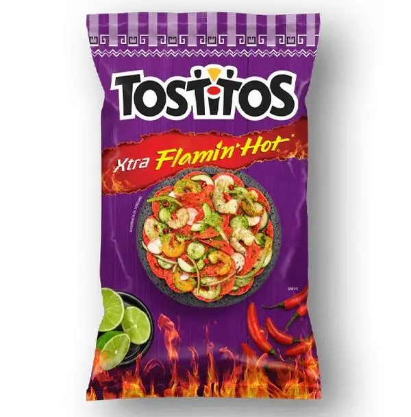 Sabritas Tostitos Xtra Flaming HOT Chips Sabritas Tostitos Xtra Flaming HOT Chips