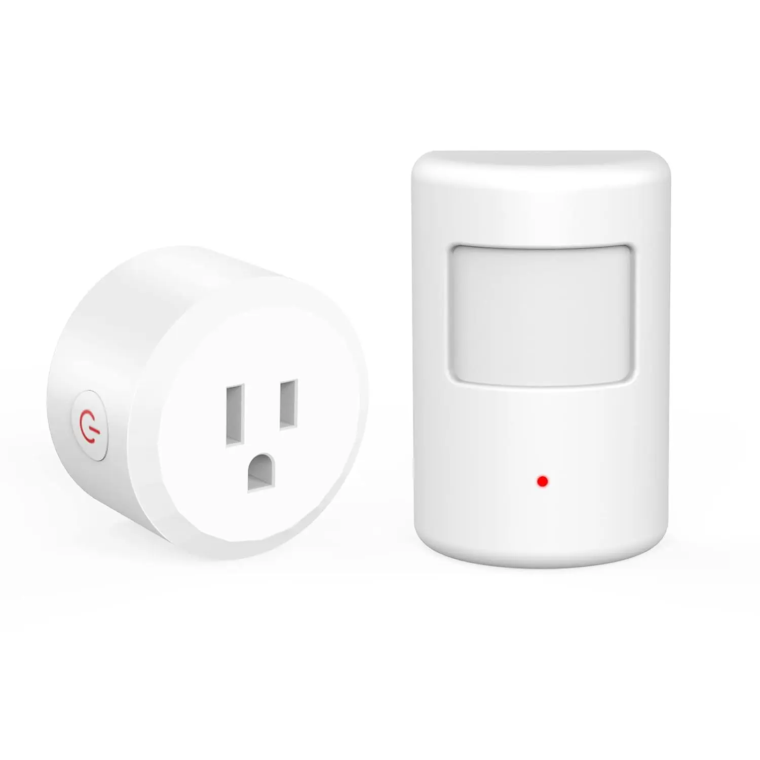 Indoor Polycarbonate Motion-Sensor Switch - AC 100-240V Plug, 1 Outlet, 3 AAA Batteries, Automatically Switches On/Off, Flame Resistant, -10-45°C, Adjustable Mode, 0-39ft Detection, No Pairing for Garage, Bedroom, Living Room Lamp, Exhaust Fan