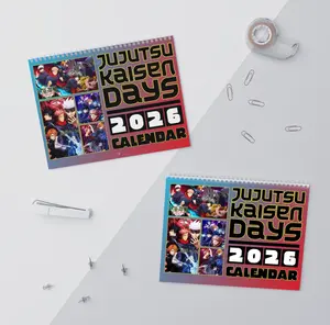 Jujutsu Kaisen 2026 Anime Calendar, JJK Wall Calendar Printable, Anime Fan Gift, Desk Calendar 2026, Editable Anime Illustration Calendar