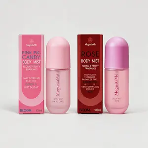 MegustaMe Hair & Body Mist Duo - Blushing Rose + Cotton Candy - 2-in-1 Natural Spray - Vegan Cruelty-Free - Travel-Friendly - Refreshes Hair & Skin Between Washes - No Buildup, Non-Greasy