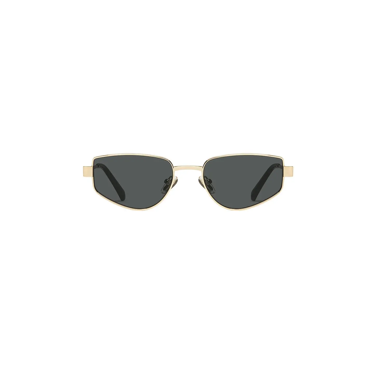 Quay Hit Single Sunglasses in Gold & Smoke