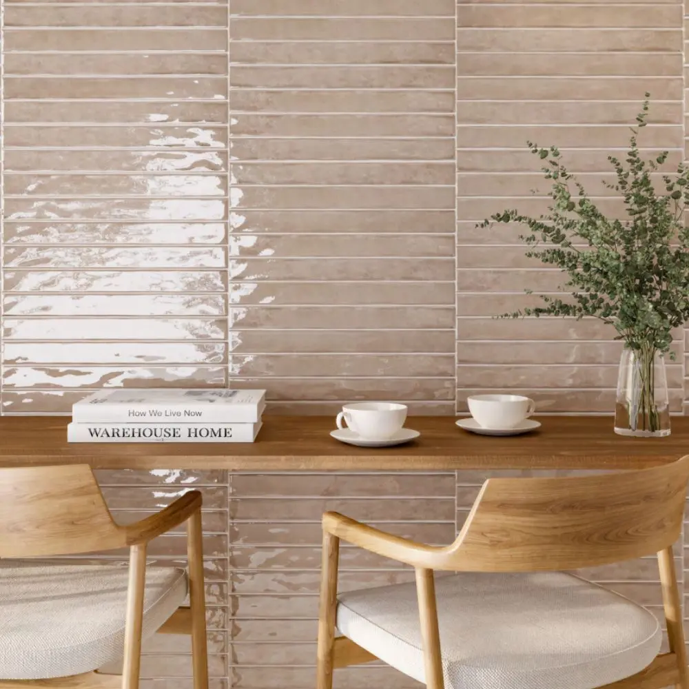Ambrya Sandstone 2x20 Ceramic Tile Glossy Sample