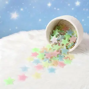 Bring the Night Sky Home - 2pcs 1.18 Inch Glow in The Dark Wall Stars, Luminous Stickers for Ceiling & Bedroom, Random Assorted Colors