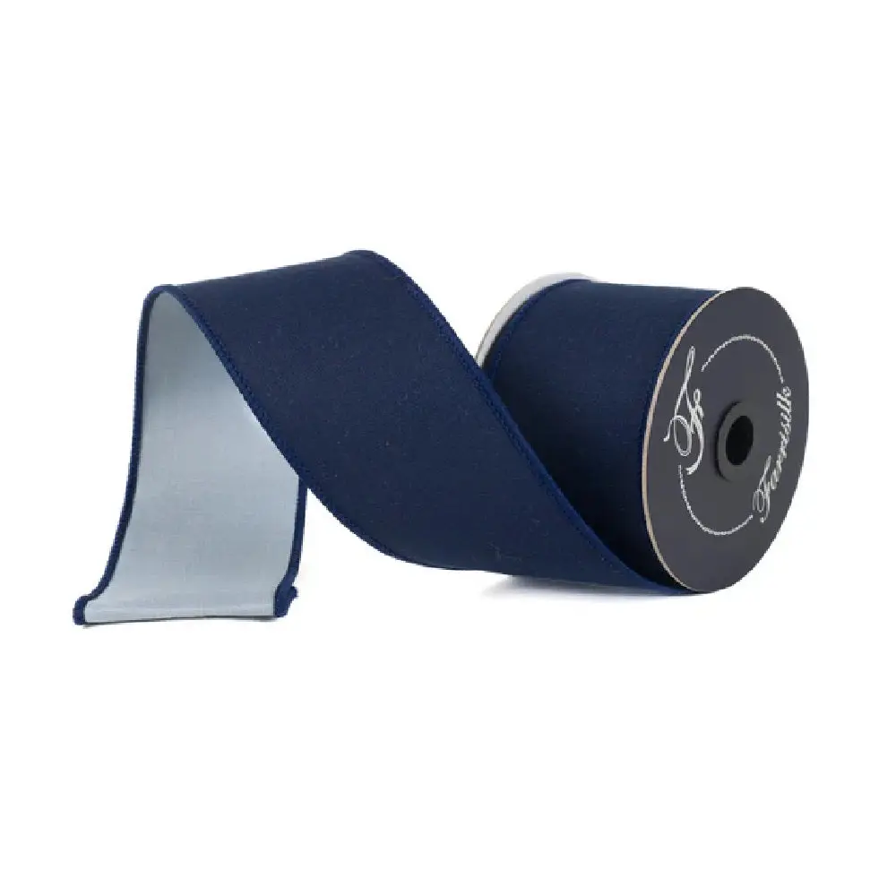 Blue Linen Tones Ribbon, 2.5" X 10YD