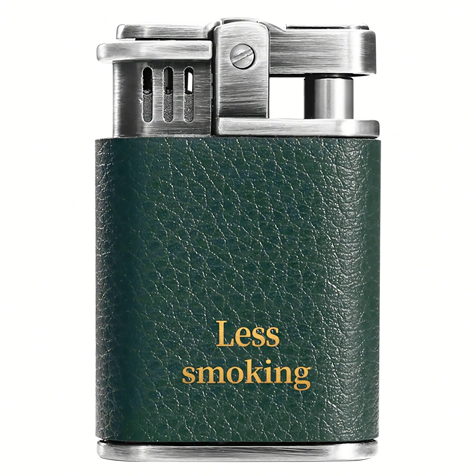 Portable Windproof Smoker's Lighter with Novel Creative Ignition, Metal Body, Hand-Sewn Black Leather Grain Gift Box - Adult Collectibles Lighter Accessories for Holiday, Watch Party Gifts (Excluding Fuel)