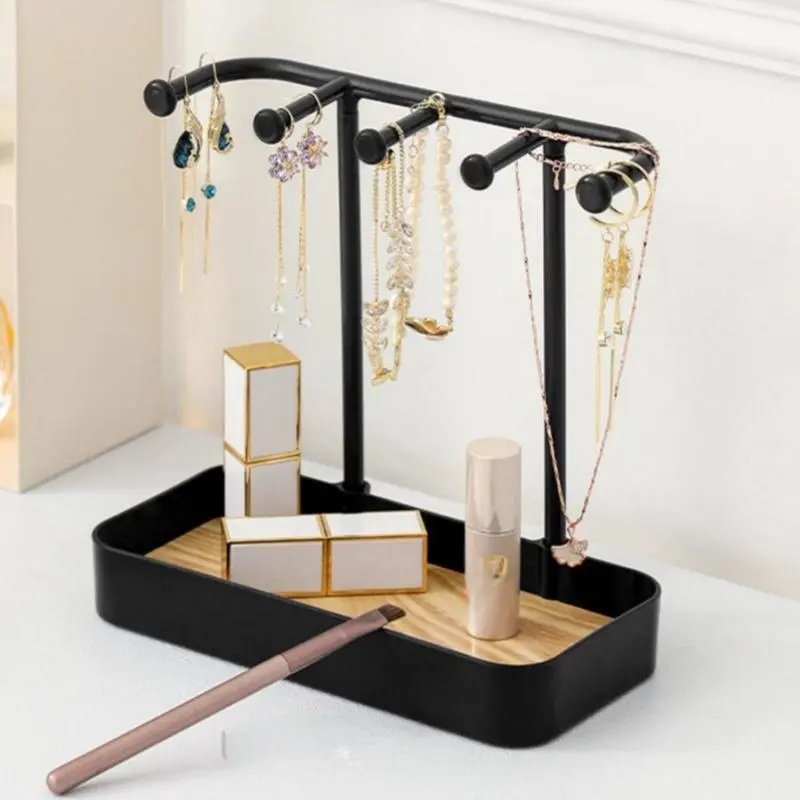 Jewelry Display Rack, Summer Simple Casual, Cosmetics & Jewelry Earring Hanging Rack, Beauty Organizer, Jewelry Organizer, Cosmetic Storage, Makeup Organizer, Durable Plastic Organizers, Summer Essentials
