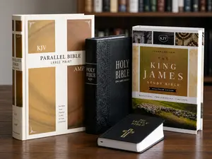 KJV Bible Study Bundle – Mini Pocket 2” Scripture + King James Study Bible + Parallel Bible + Compact Large Print Edition