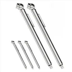 Pencil Tire Pressure Gauge (10-50PSI, ±2% Span), Air Pressure Gauge for Tires, Stainless Steel Body, and Metal Made Nozzle 3 Measurements for Cars, Bikes, Vehicles