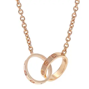 Pre-owned Cartier Love Interlinked Pendant Necklace
