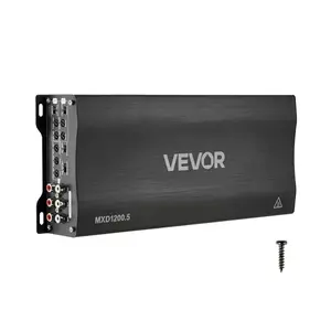 VEVOR Car Audio Amplifier, 5 - Channel Bridgeable Car Amplifier, Multichannel Class D Stereo Amp, Max. 4x 100W at 4 Ohms/ 4x 200W at 2 Ohms+ 1x 1000W at 2 Ohms/ 1x 500W at 4 Ohms, for VehiclesVEVOR Super Brand Day