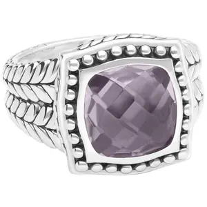 Tiffany Kay Studio Sterling Herringbone Rose Quartz Ring