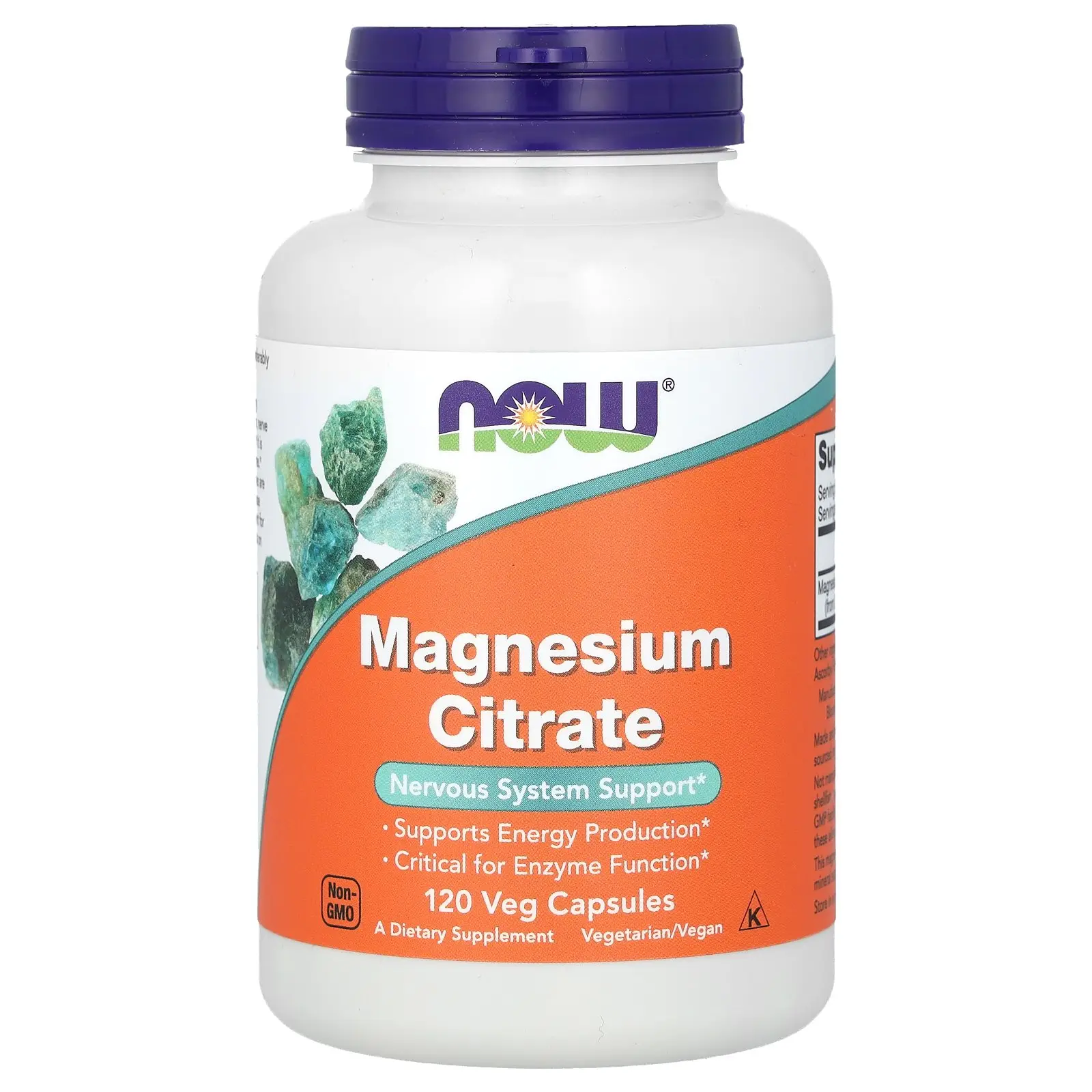 NOW Foods Magnesium Citrate, 120 Veg Capsules (133 mg per Capsule)