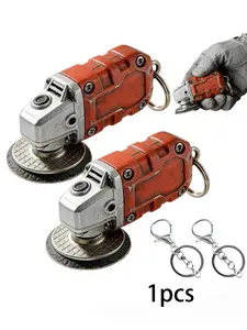 Creative Best-selling Mini Grinder Keychain 1PCS 2-in-1 Makita Style Mini Grinder Key Hanging Portable Keychain